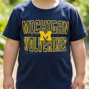 Michigan Wolverines Rivalry Threads Navy Blue Toddler Graphic T-Shirt NEW